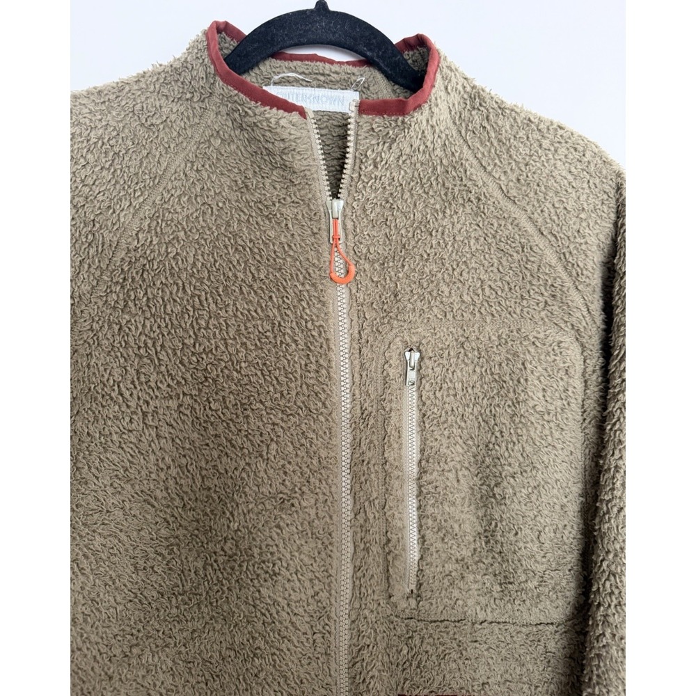 Outerknown Jacket Skyline Sherpa Military Olive Men's Size Small - Picture 3 of 11